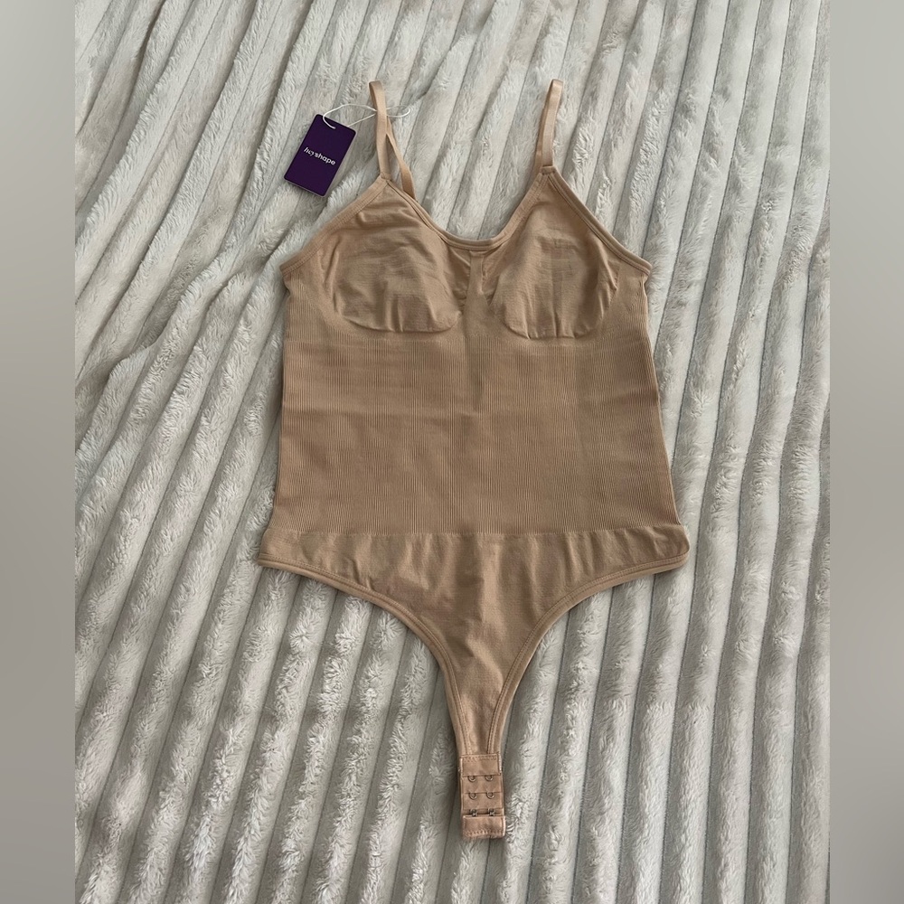 Beige HeyShape Snatched Thong Bodysuit • Size XL